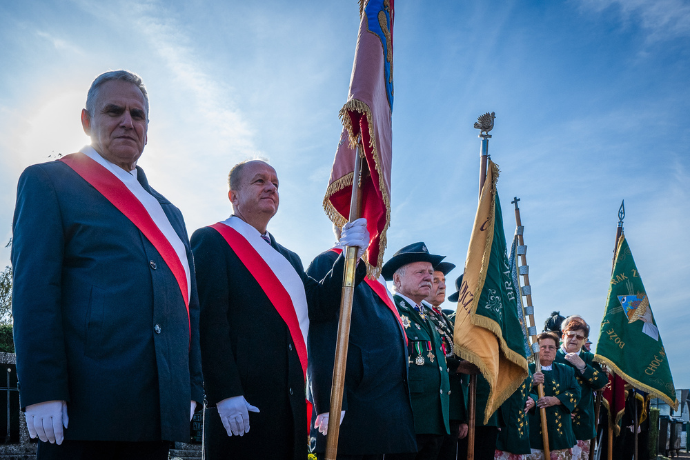 Uroczystość oznaczenia znakiem pamięci „Tobie Polsko” grobu powstańca śląskiego Nikodema Wacławczyka – Żory, 21 października 2024. Fot.: IPN K. Łojko