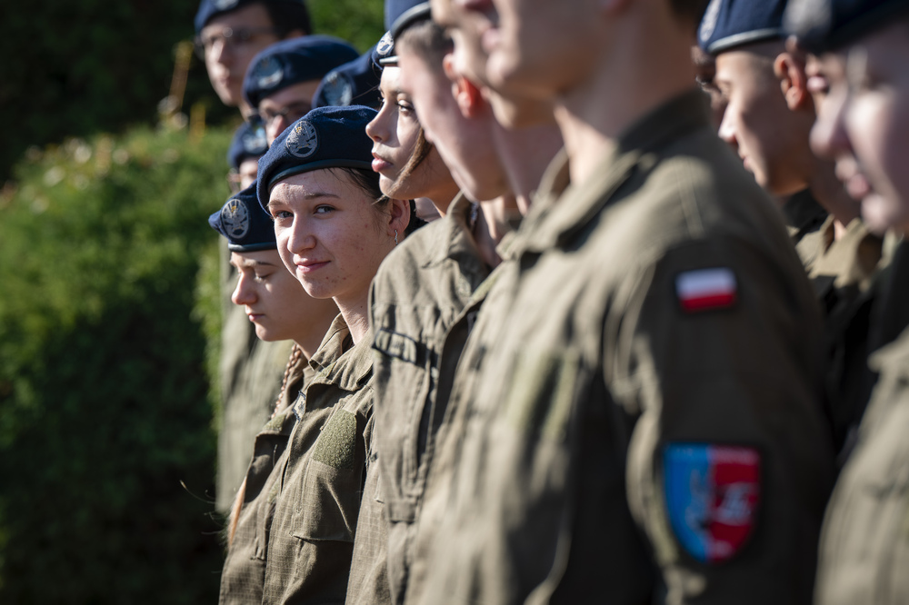 Uroczystość oznaczenia znakiem pamięci „Tobie Polsko” grobu powstańca śląskiego Nikodema Wacławczyka – Żory, 21 października 2024. Fot.: IPN K. Łojko
