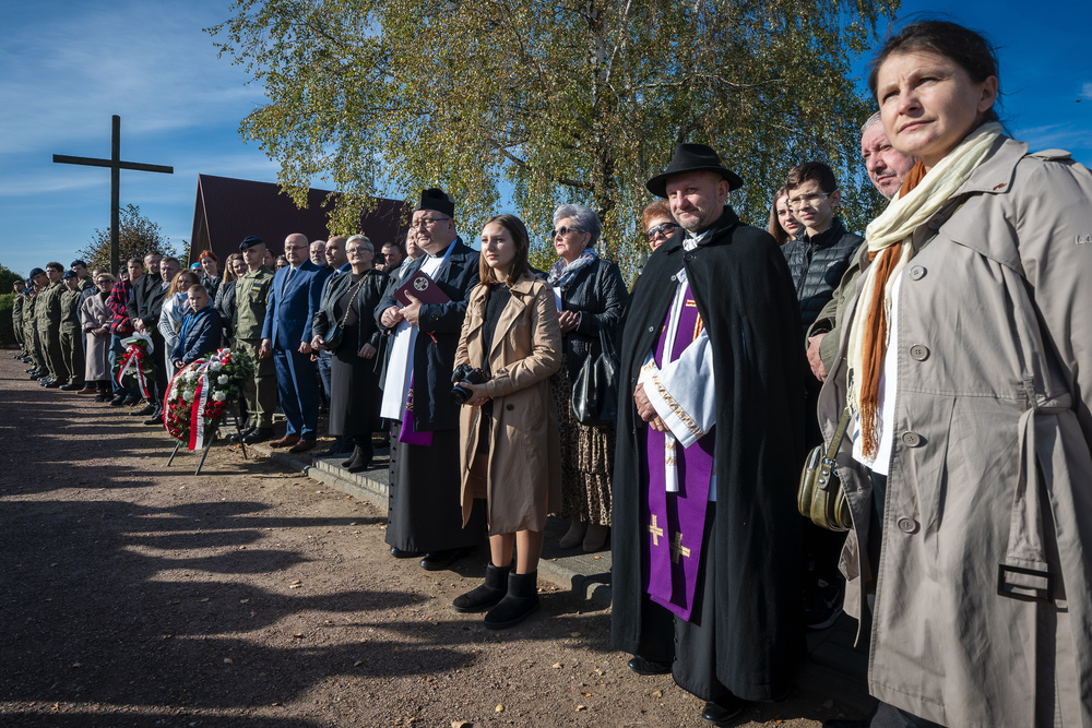 Uroczystość oznaczenia znakiem pamięci „Tobie Polsko” grobu powstańca śląskiego Nikodema Wacławczyka – Żory, 21 października 2024. Fot.: IPN K. Łojko