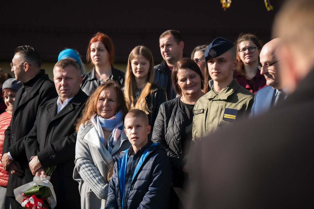 Uroczystość oznaczenia znakiem pamięci „Tobie Polsko” grobu powstańca śląskiego Nikodema Wacławczyka – Żory, 21 października 2024. Fot.: IPN K. Łojko