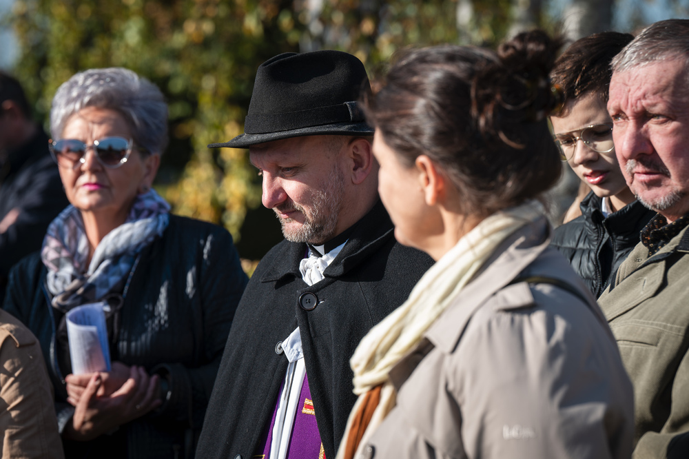 Uroczystość oznaczenia znakiem pamięci „Tobie Polsko” grobu powstańca śląskiego Nikodema Wacławczyka – Żory, 21 października 2024. Fot.: IPN K. Łojko
