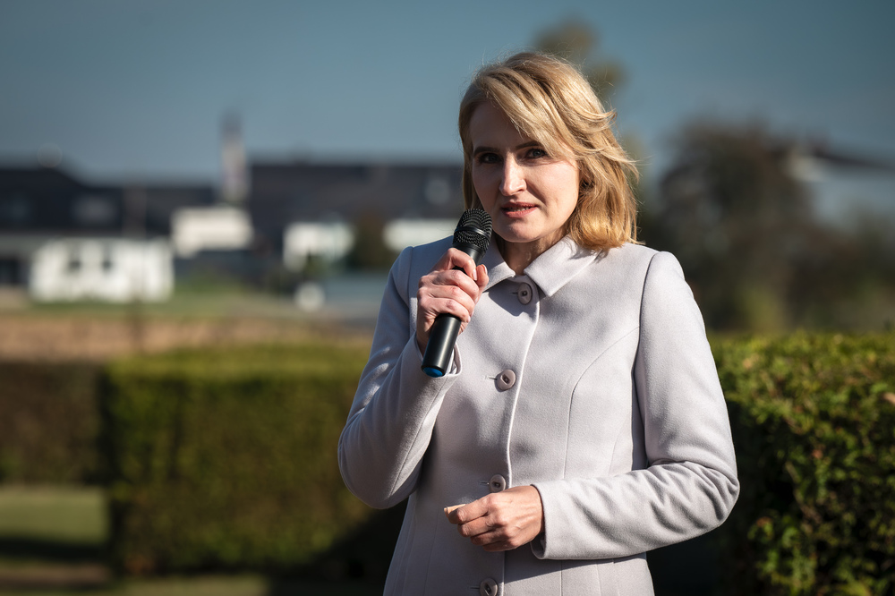 Uroczystość oznaczenia znakiem pamięci „Tobie Polsko” grobu powstańca śląskiego Nikodema Wacławczyka – Żory, 21 października 2024. Fot.: IPN K. Łojko