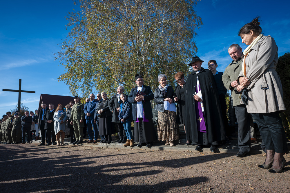 Uroczystość oznaczenia znakiem pamięci „Tobie Polsko” grobu powstańca śląskiego Nikodema Wacławczyka – Żory, 21 października 2024. Fot.: IPN K. Łojko