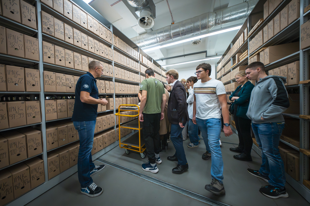 Zajęcia edukacyjne „Co kryją archiwa IPN“ – Katowice, 24 października 2024. Foty.: IPN K. Łojko