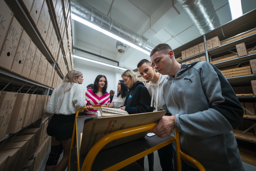 Zajęcia edukacyjne „Co kryją archiwa IPN“ – Katowice, 24 października 2024. Foty.: IPN K. Łojko