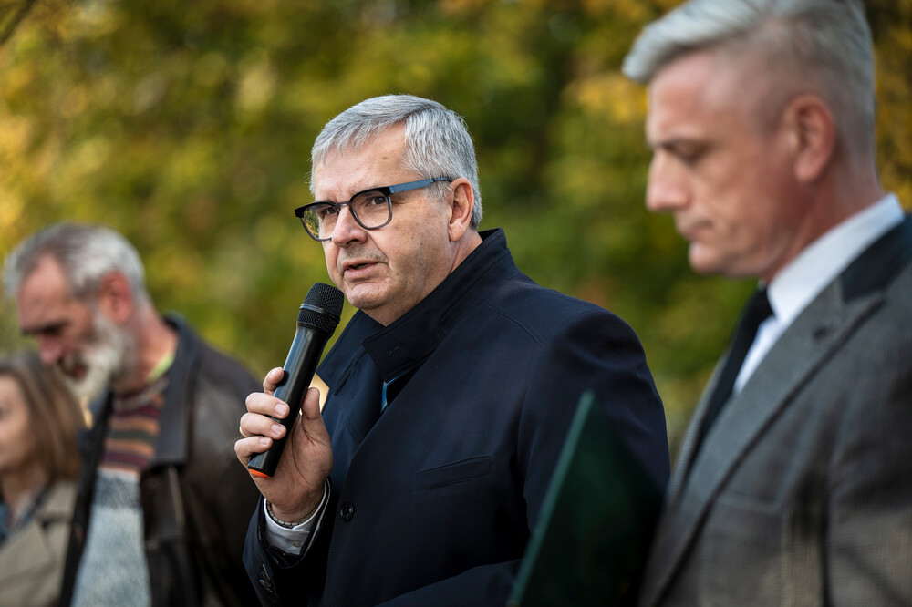 Uroczystość oznaczenia znakiem pamięci „Tobie Polsko” grobu powstańca śląskiego śp. Jana Bramowskiego – Nakło Śląskie, 28 października 2024. Fot.: IPN K. Łojko