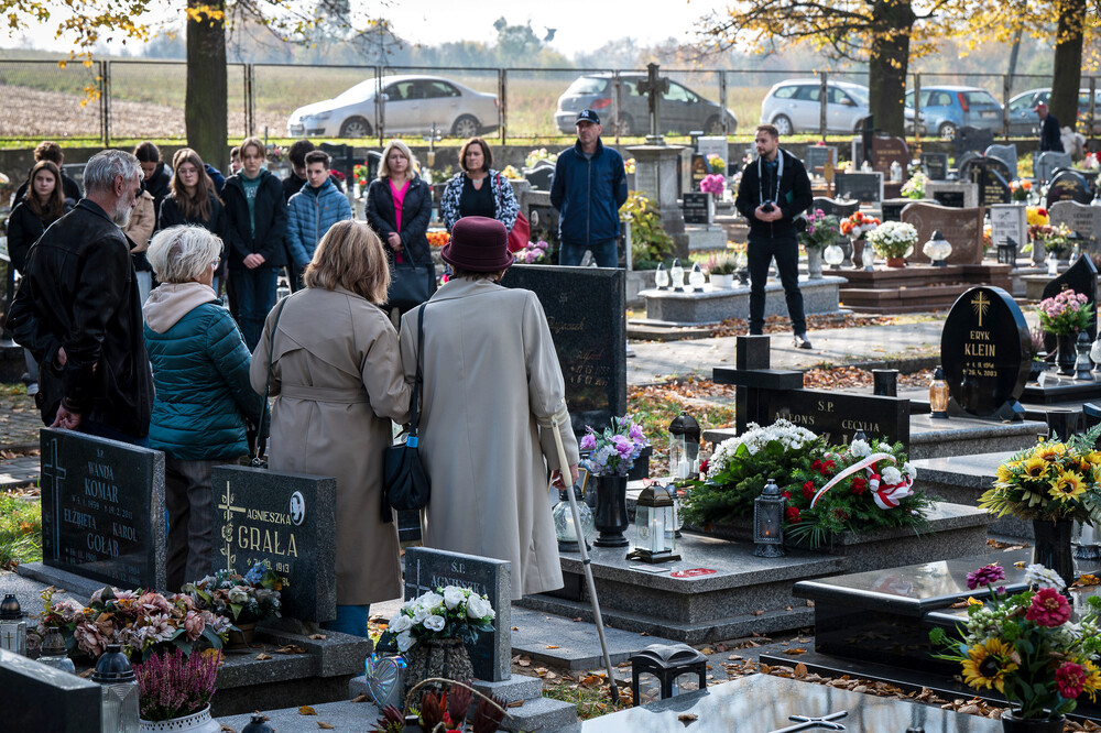 Uroczystość oznaczenia znakiem pamięci „Tobie Polsko” grobu powstańca śląskiego śp. Jana Bramowskiego – Nakło Śląskie, 28 października 2024. Fot.: IPN K. Łojko