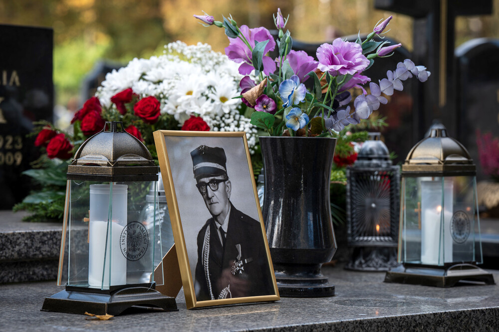 Uroczystość oznaczenia znakiem pamięci „Tobie Polsko” grobu powstańca śląskiego śp. Jana Bramowskiego – Nakło Śląskie, 28 października 2024. Fot.: IPN K. Łojko