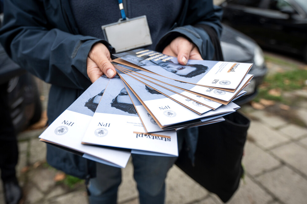 Konferencja prasowa katowickiego IPN na temat kolejnego etapu programu dokumentacyjnego IPN „Straty osobowe i ofiary represji pod okupacją niemiecką w latach 1939-1945” – straty.pl. Fot.: IPN K. Łojko