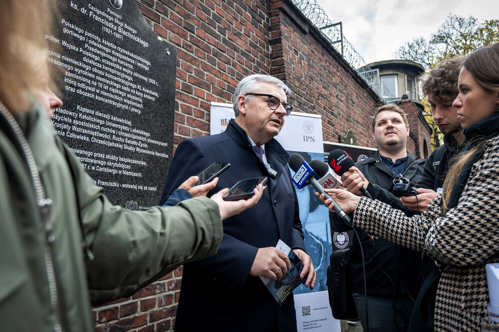 Konferencja prasowa katowickiego IPN na temat kolejnego etapu programu dokumentacyjnego IPN „Straty osobowe i ofiary represji pod okupacją niemiecką w latach 1939-1945” – straty.pl. Fot.: IPN K. Łojko