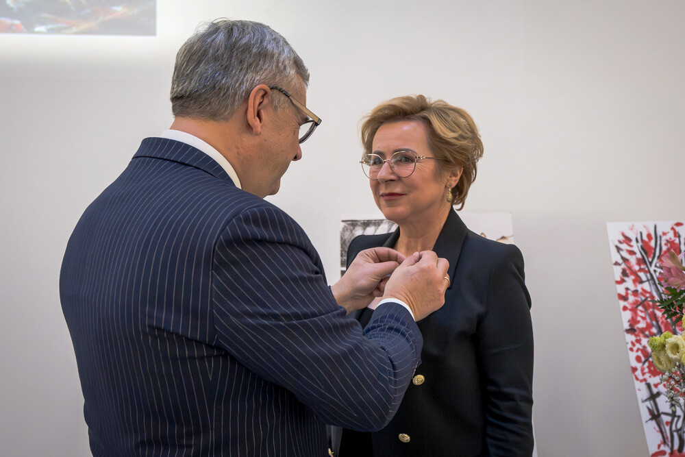 Wręczenie medalu złotego medalu Reipublicae Memoriae Meritum Jadwidze Wiśniewskiej – Częstochowa, 4 listopada 2024. Fot.: IPN K. Łojko