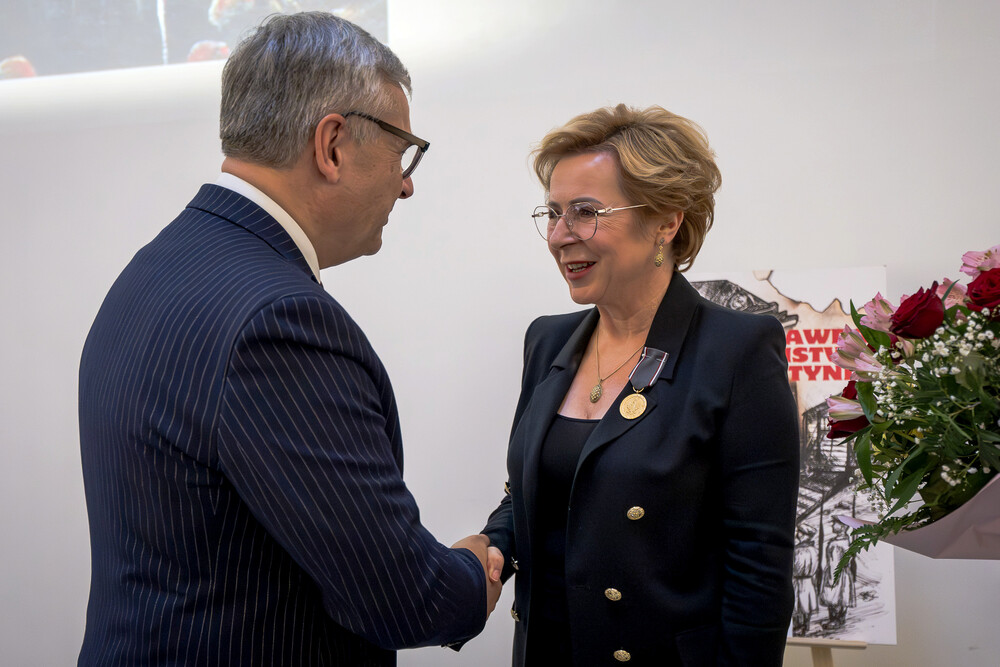 Wręczenie medalu złotego medalu Reipublicae Memoriae Meritum Jadwidze Wiśniewskiej – Częstochowa, 4 listopada 2024. Fot.: IPN K. Łojko