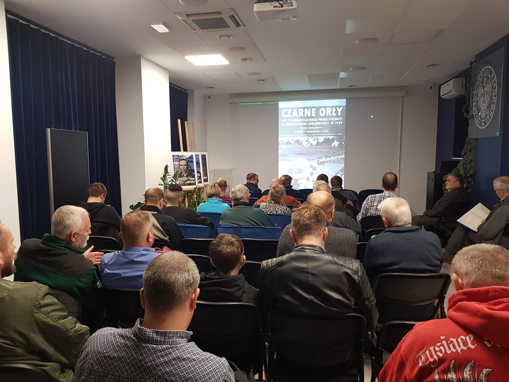 Wykład „Czarne Orły. Bój 74 Górnośląskiego Pułku Piechoty w obronie ziemi lublinieckiej 1 IX 1939”. Fot. Adam Kurus/IPN