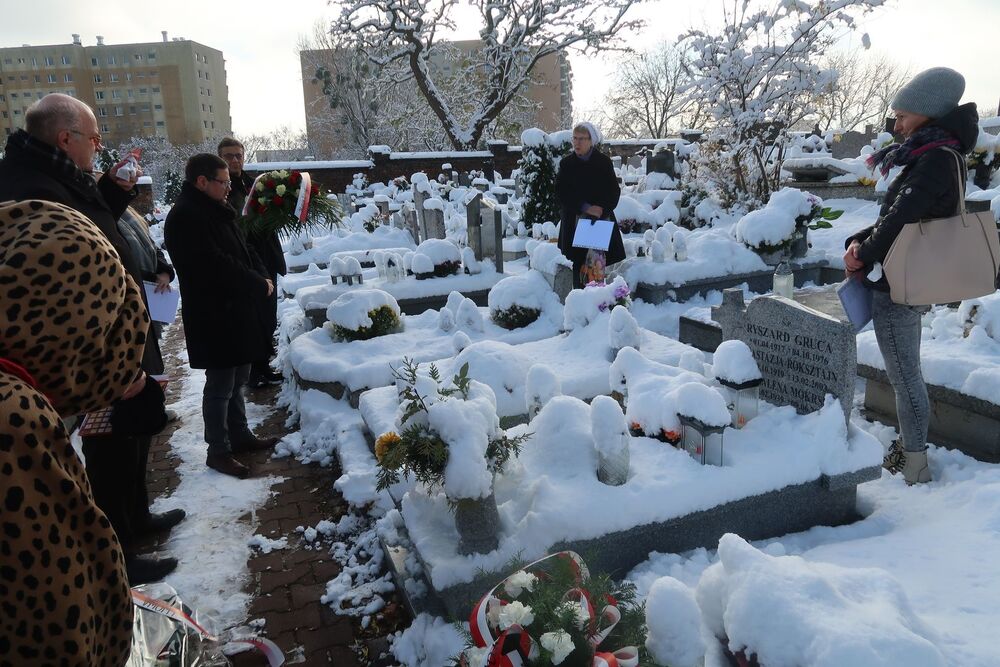 Upamiętnienie Marii Jasińskiej, obrończyni polskiego Lwowa. Fot. Dominik Abłamowicz/IPN