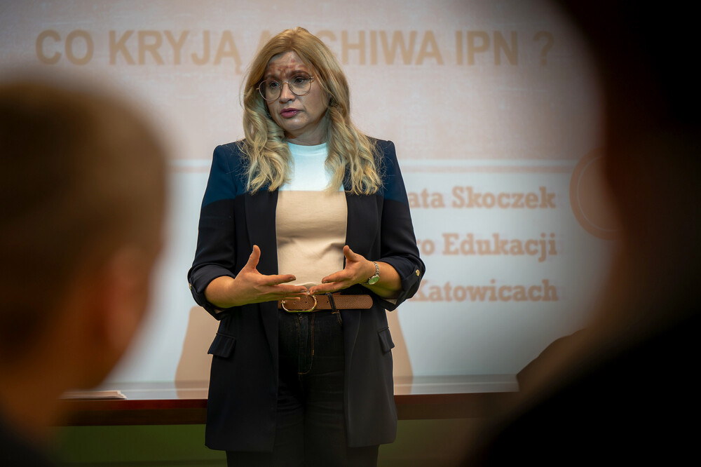 Zajęcia edukacyjne „Co kryją archiwa IPN“ – Katowice, 29 listopada 2024. Fot.: IPN K. Łojko