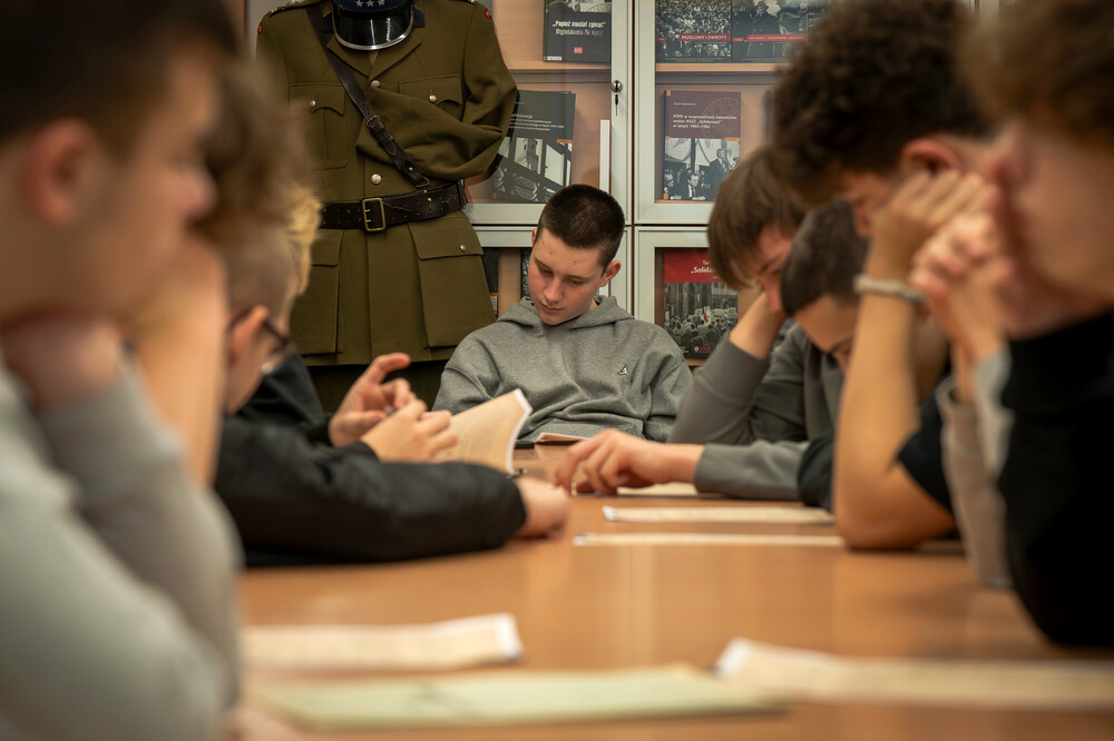 Zajęcia edukacyjne „Co kryją archiwa IPN“ – Katowice, 29 listopada 2024. Fot.: IPN K. Łojko