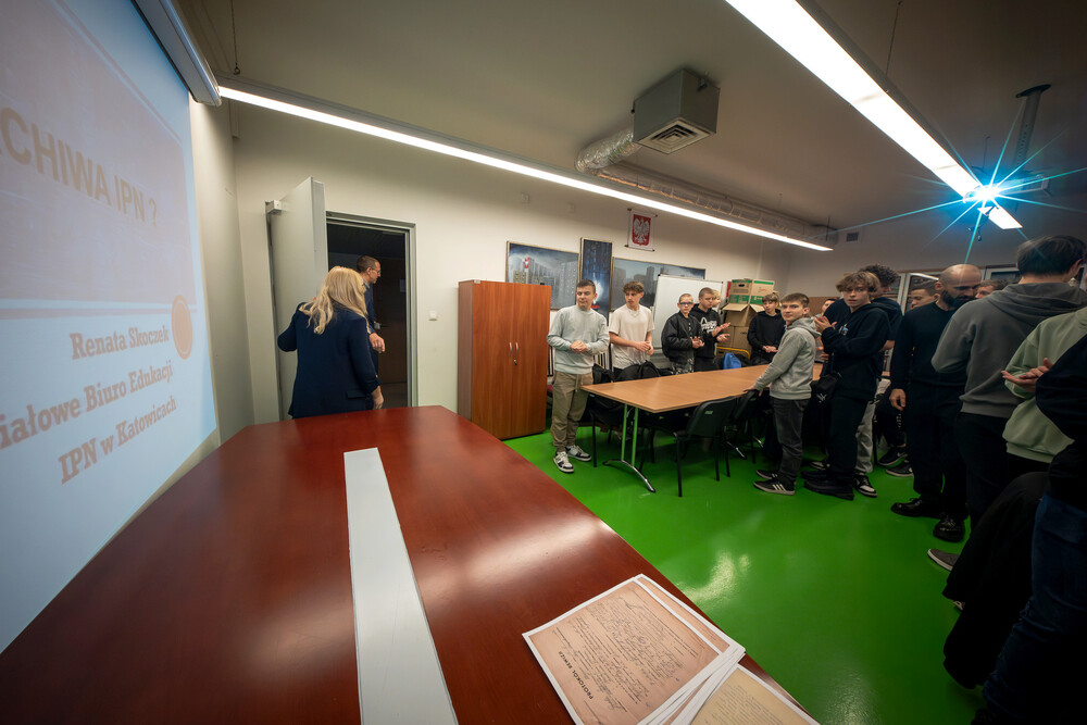 Zajęcia edukacyjne „Co kryją archiwa IPN“ – Katowice, 29 listopada 2024. Fot.: IPN K. Łojko