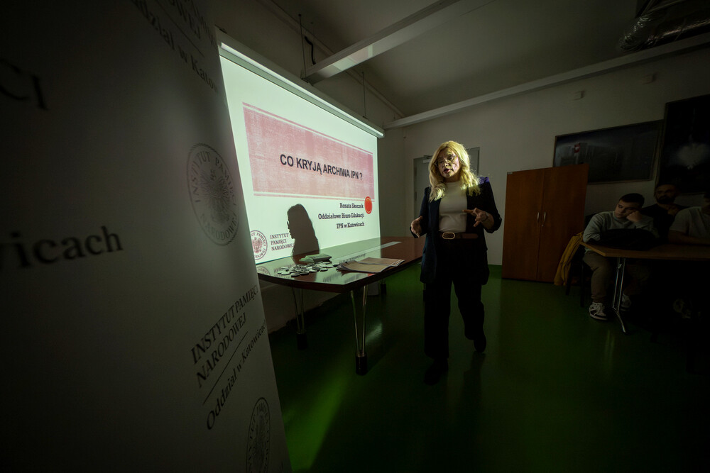 Zajęcia edukacyjne „Co kryją archiwa IPN“ – Katowice, 29 listopada 2024. Fot.: IPN K. Łojko
