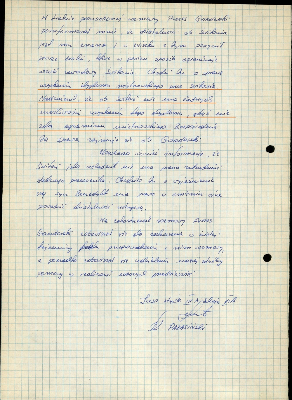 Notatka z 7 XI 1977 r. z rozmowy z prezesem Cechu Rzemiosł Zbigniewem Ganderskim/Gandorskim w sprawie możliwości odebrania koncesji K. Świtoniowi (AIPN Ka 048/916, t. 5)