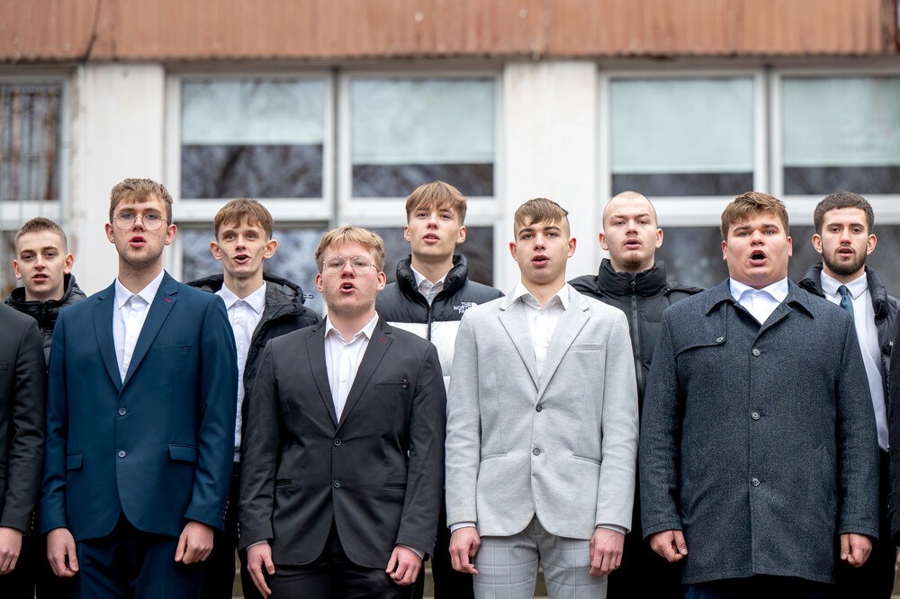 Odsłonięcie tablicy upamiętniającej rodzinę Rogozińskich oraz Pelagię Szpringer – Sosnowiec, 10 grudnia 2024. Fot.: IPN. K. Łojko