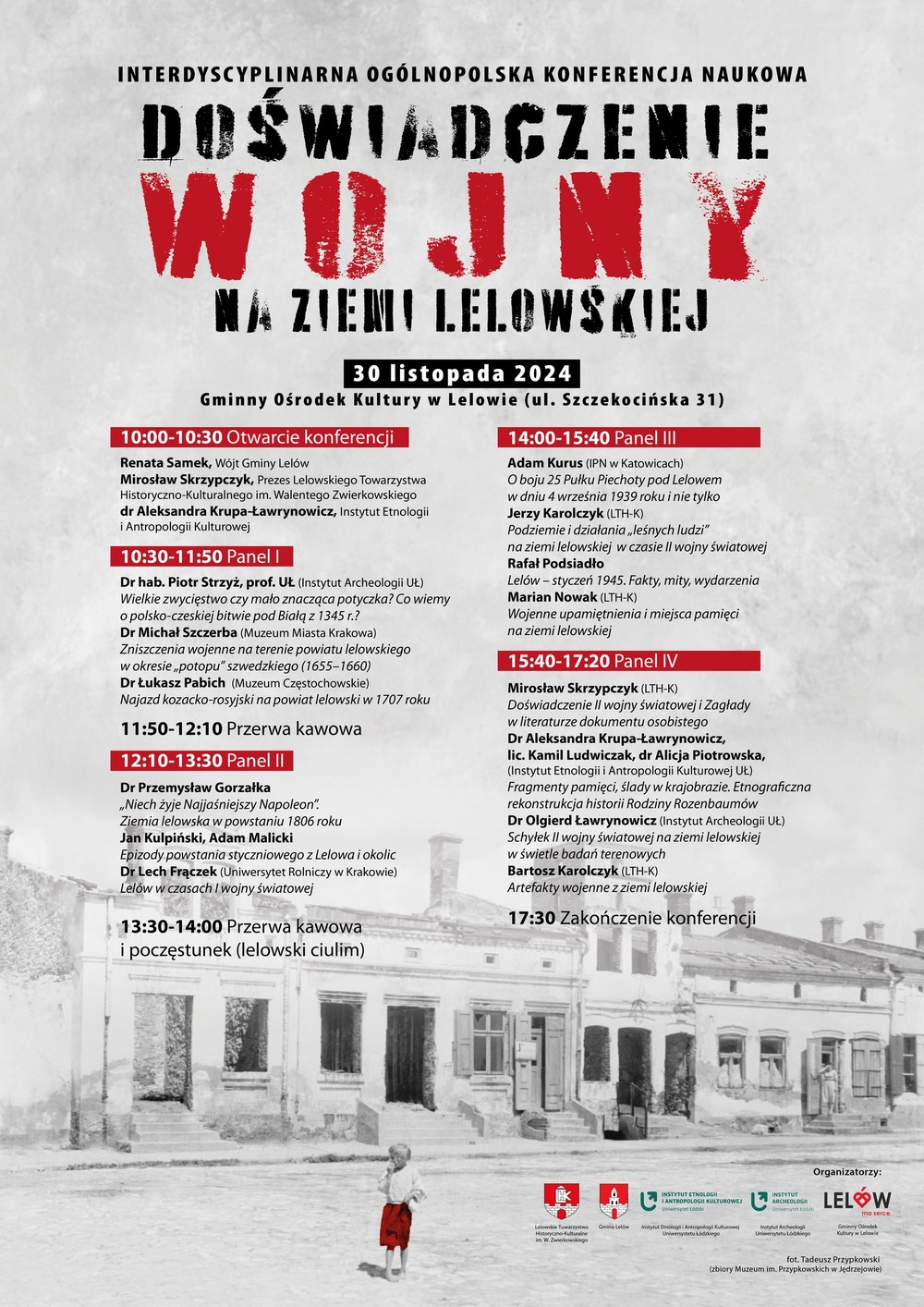 Ogólnopolska interdyscyplinarna konferencja naukowa „Doświadczenie wojny na ziemi lelowskiej“ – Lelów, 30 listopada 2024