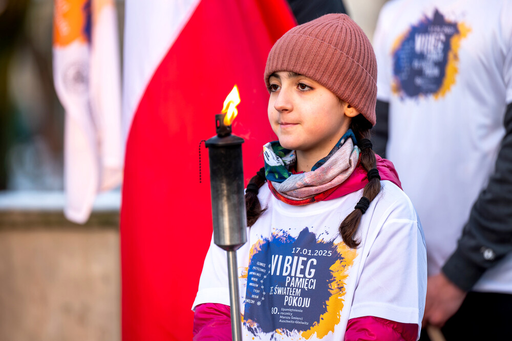 VI Bieg Pamięci ze Światłem Pokoju – Oświęcim – Gliwice, 17 stycznia 2025. Fot.: IPN K. Łojko
