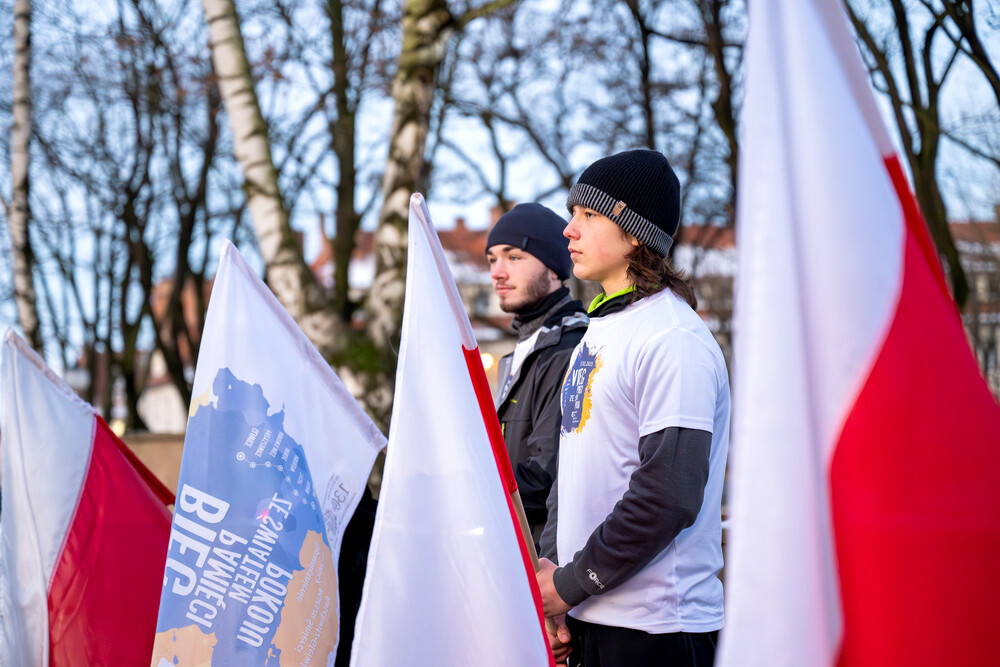 VI Bieg Pamięci ze Światłem Pokoju – Oświęcim – Gliwice, 17 stycznia 2025. Fot.: IPN K. Łojko