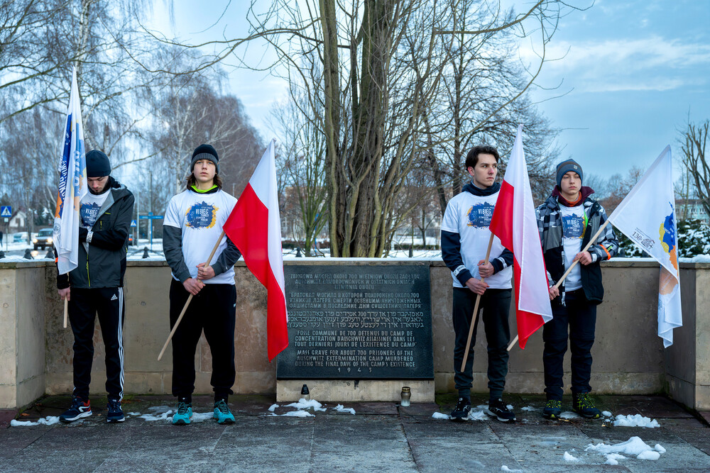 VI Bieg Pamięci ze Światłem Pokoju – Oświęcim – Gliwice, 17 stycznia 2025. Fot.: IPN K. Łojko