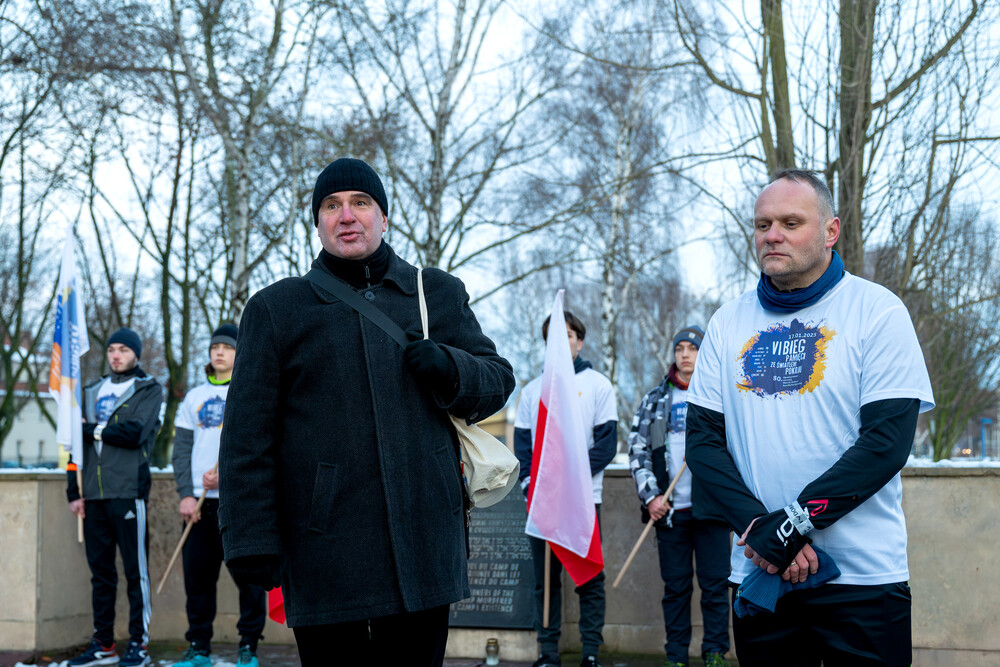 VI Bieg Pamięci ze Światłem Pokoju – Oświęcim – Gliwice, 17 stycznia 2025. Fot.: IPN K. Łojko
