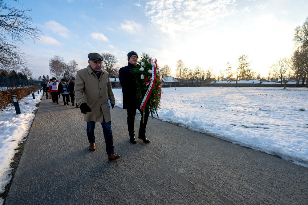 VI Bieg Pamięci ze Światłem Pokoju – Oświęcim – Gliwice, 17 stycznia 2025. Fot.: IPN K. Łojko