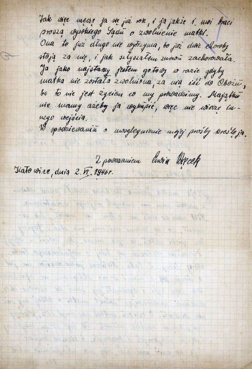 List do prokuratora Specjalnego Sądu Karnego w Katowicach z czerwca 1946 r., IPN Ka 116/6870