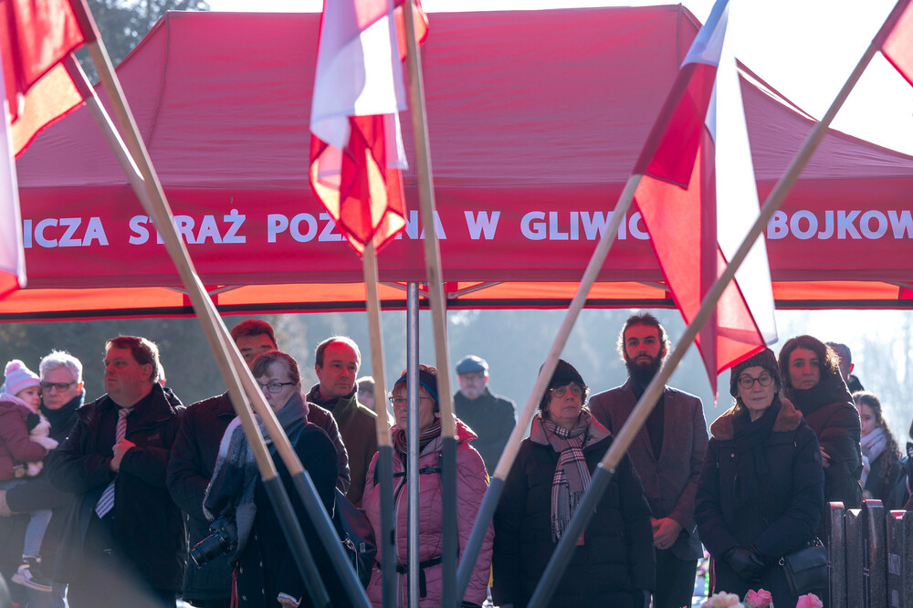 Upamiętnienie 80. rocznicy Marszu Śmierci – Gliwice-Bojków, 19 stycznia 2025. Fot.: IPN Krzysztof Łojko