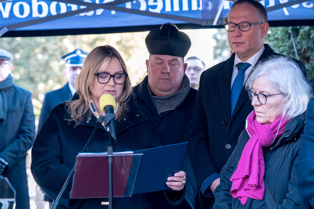 Upamiętnienie 80. rocznicy Marszu Śmierci – Gliwice-Bojków, 19 stycznia 2025. Fot.: IPN Krzysztof Łojko