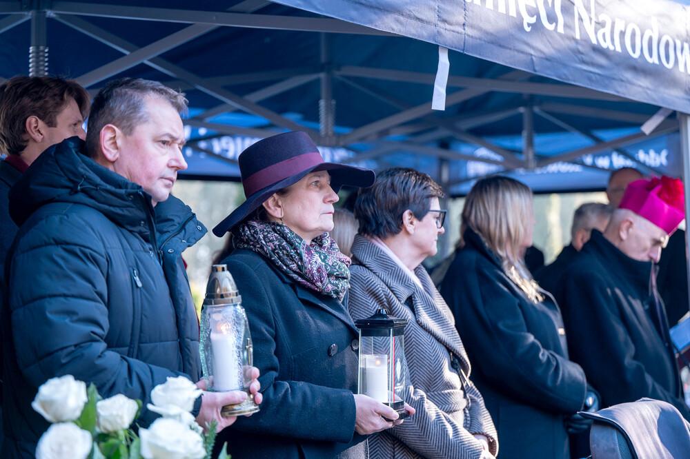 Upamiętnienie 80. rocznicy Marszu Śmierci – Gliwice-Bojków, 19 stycznia 2025. Fot.: IPN Krzysztof Łojko