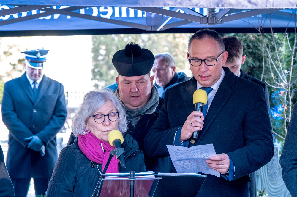 Upamiętnienie 80. rocznicy Marszu Śmierci – Gliwice-Bojków, 19 stycznia 2025. Fot.: IPN Krzysztof Łojko