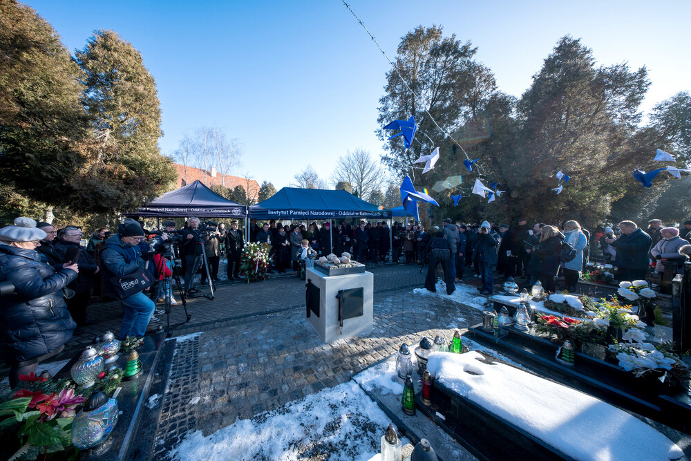 Upamiętnienie 80. rocznicy Marszu Śmierci – Gliwice-Bojków, 19 stycznia 2025. Fot.: IPN Krzysztof Łojko
