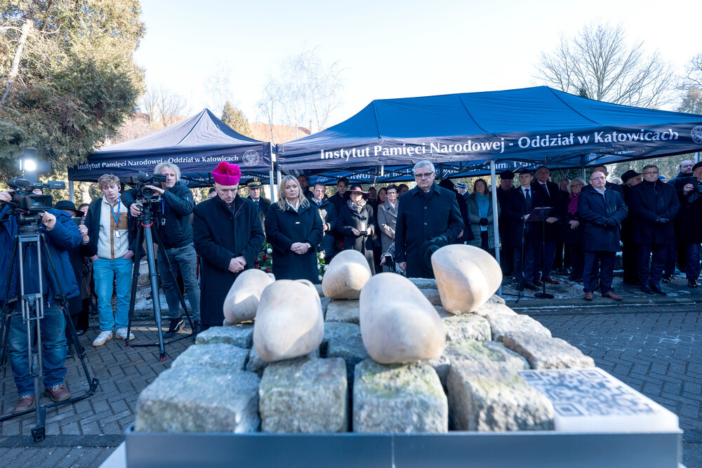 Upamiętnienie 80. rocznicy Marszu Śmierci – Gliwice-Bojków, 19 stycznia 2025. Fot.: IPN Krzysztof Łojko
