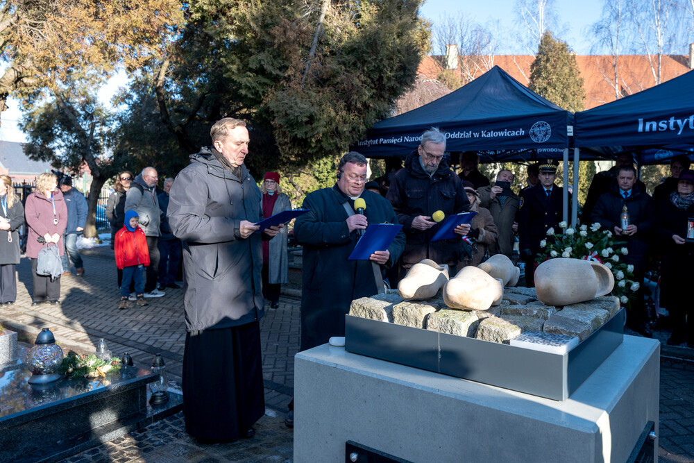 Upamiętnienie 80. rocznicy Marszu Śmierci – Gliwice-Bojków, 19 stycznia 2025. Fot.: IPN Krzysztof Łojko