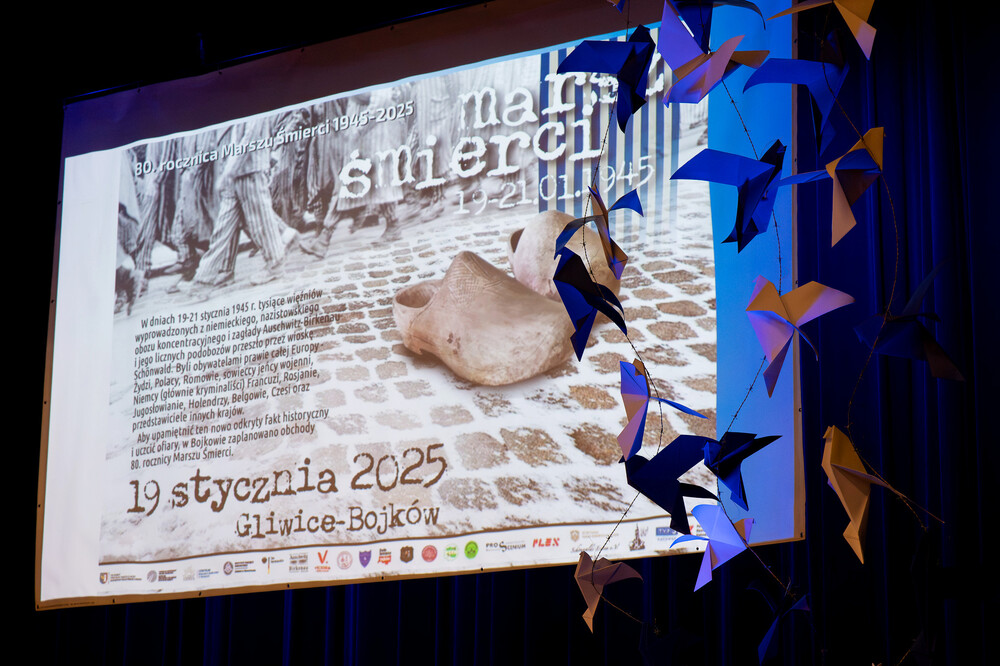 Upamiętnienie 80. rocznicy Marszu Śmierci – Gliwice-Bojków, 19 stycznia 2025. Fot.: IPN Krzysztof Łojko