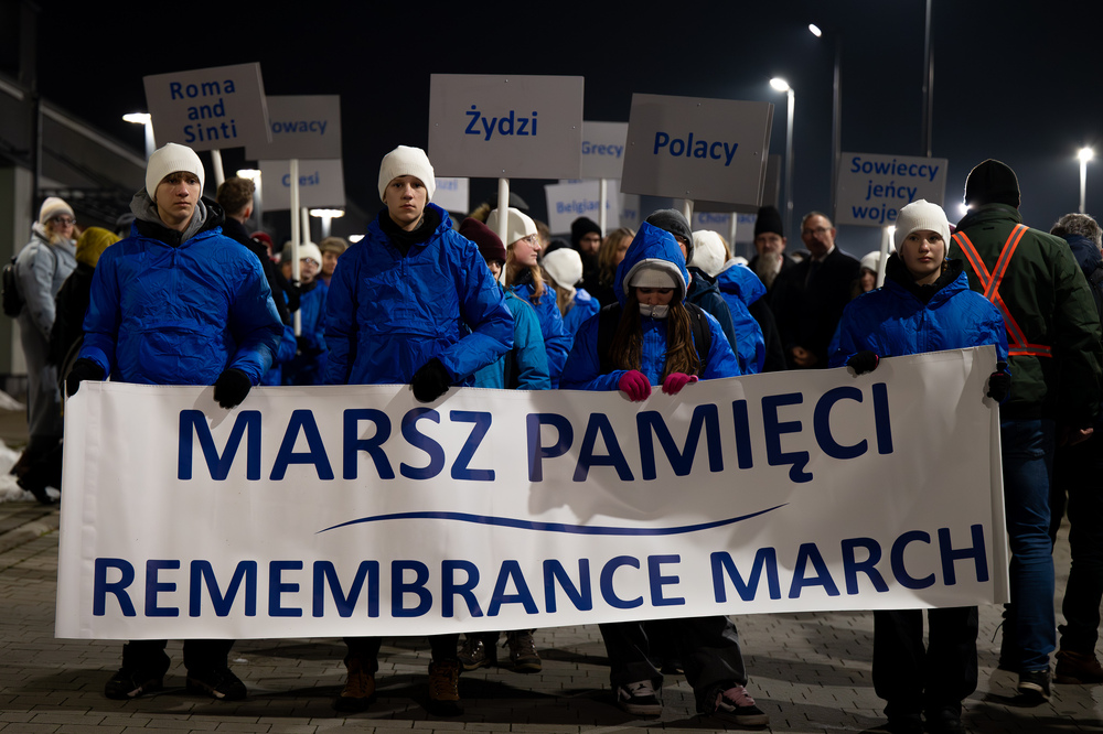 Upamiętnienie 80. rocznicy Marszu Śmierci – Gliwice-Bojków, 19 stycznia 2025. Fot.: IPN Krzysztof Łojko