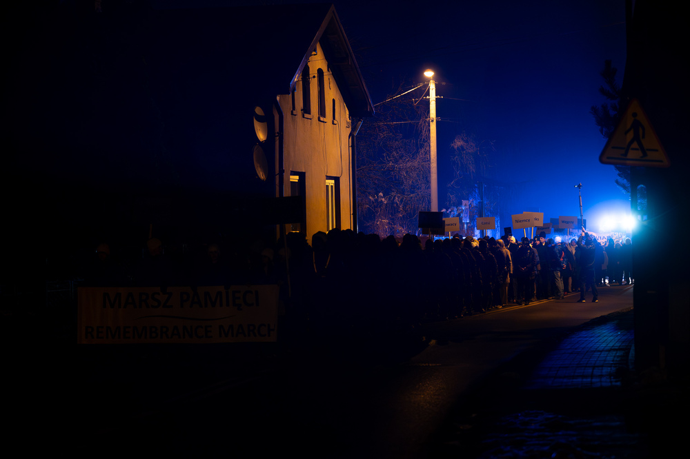 Upamiętnienie 80. rocznicy Marszu Śmierci – Gliwice-Bojków, 19 stycznia 2025. Fot.: IPN Krzysztof Łojko