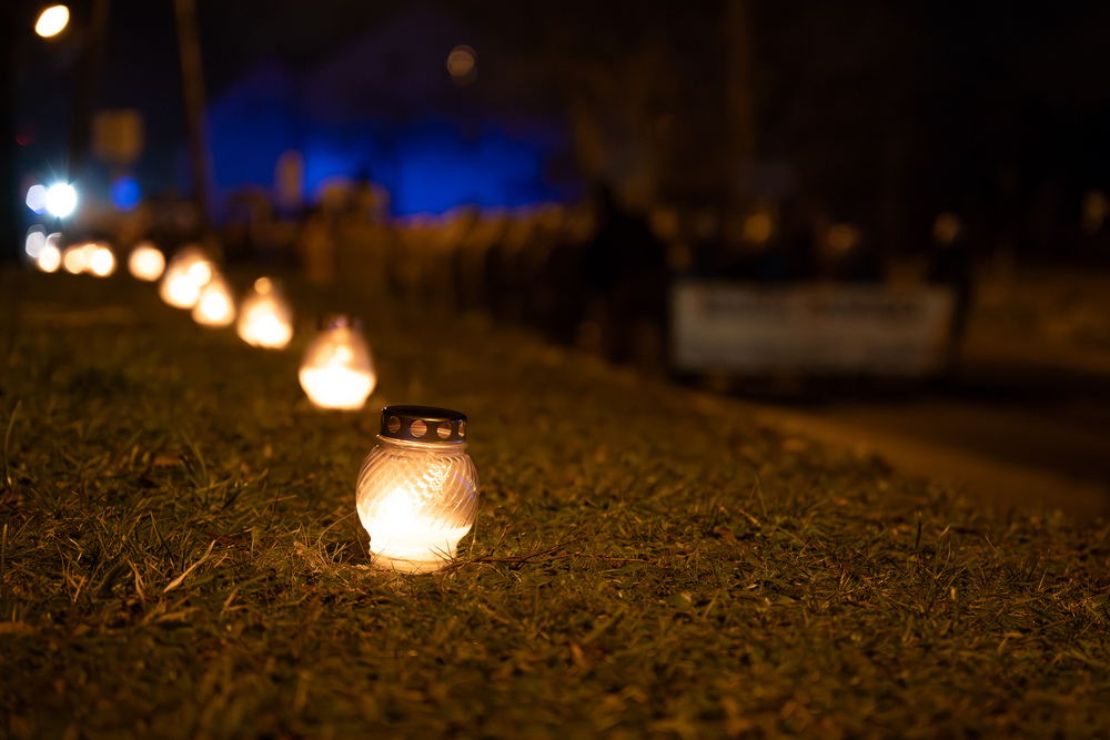 Upamiętnienie 80. rocznicy Marszu Śmierci – Gliwice-Bojków, 19 stycznia 2025. Fot.: IPN Krzysztof Łojko