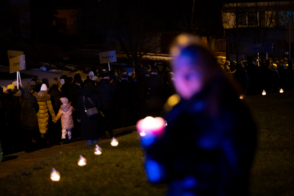 Upamiętnienie 80. rocznicy Marszu Śmierci – Gliwice-Bojków, 19 stycznia 2025. Fot.: IPN Krzysztof Łojko