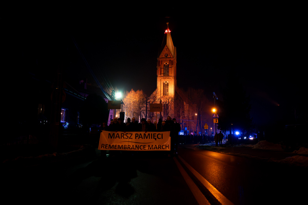 Upamiętnienie 80. rocznicy Marszu Śmierci – Gliwice-Bojków, 19 stycznia 2025. Fot.: IPN Krzysztof Łojko