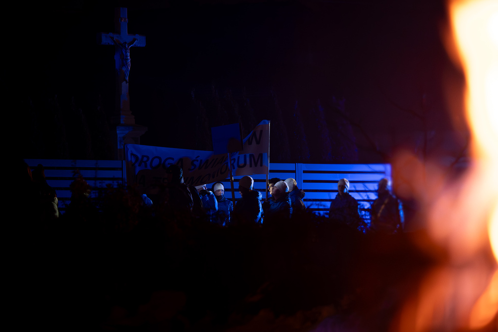 Upamiętnienie 80. rocznicy Marszu Śmierci – Gliwice-Bojków, 19 stycznia 2025. Fot.: IPN Krzysztof Łojko