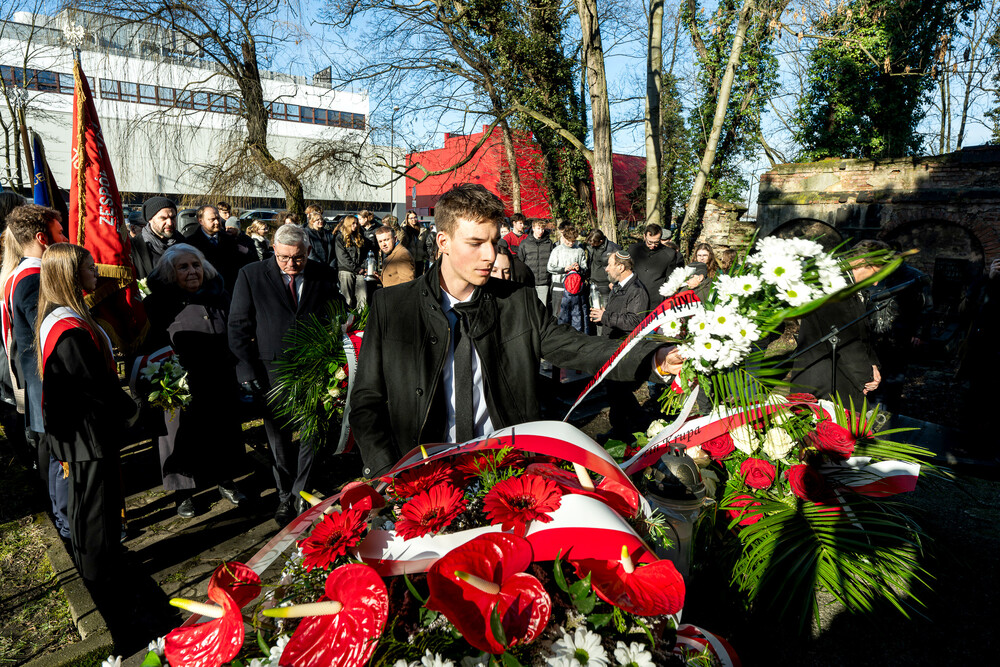 Obchody Międzynarodowego Dnia Pamięci o Ofiarach Holokaustu w Katowicach, 27 stycznia 2025. Fot.: IPN Krzysztof Łojko