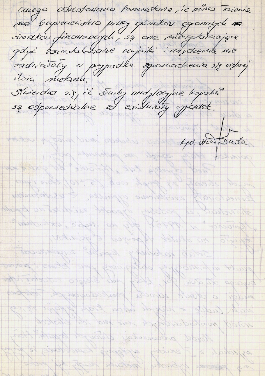 Informacja na temat komentarzy mieszkańców Mysłowic w sprawie katastrofy (IPN Ka 048/704, t. 1)