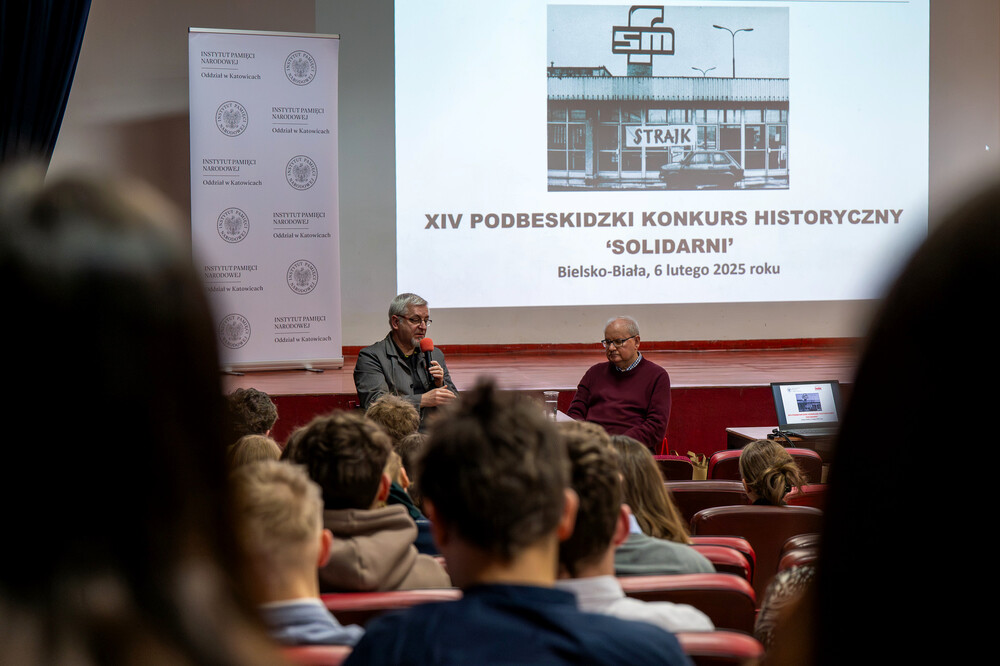 Finał XIV Podbeskidzkiego Konkursu Historycznego „Solidarni” – Bielsko-Biała, 6 luty 2025. Fot.: IPN Artur Kasprzykowski