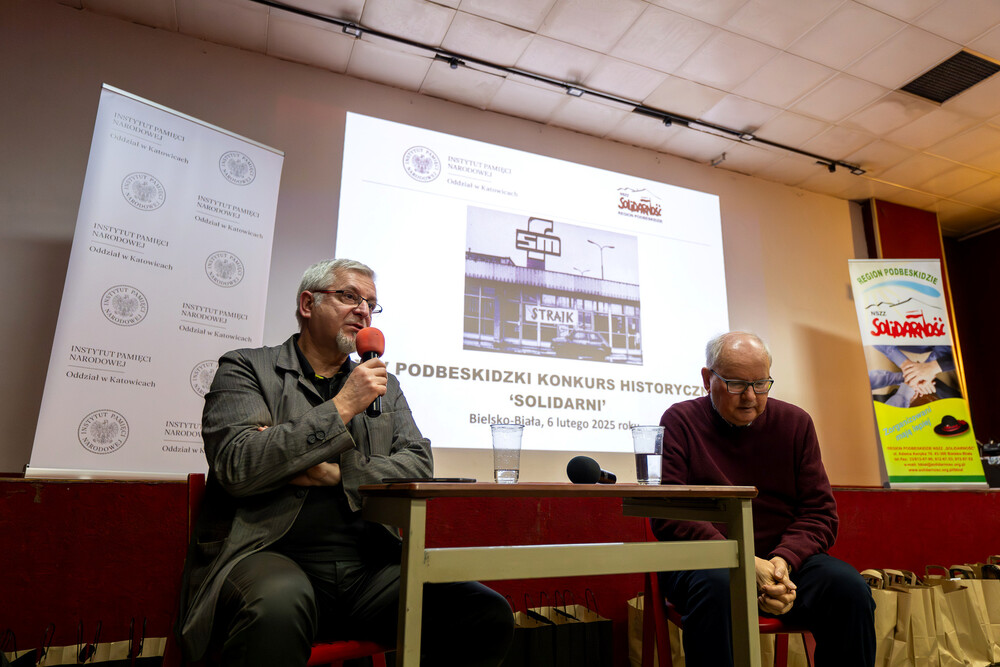 Finał XIV Podbeskidzkiego Konkursu Historycznego „Solidarni” – Bielsko-Biała, 6 luty 2025. Fot.: IPN Krzysztof Łojko