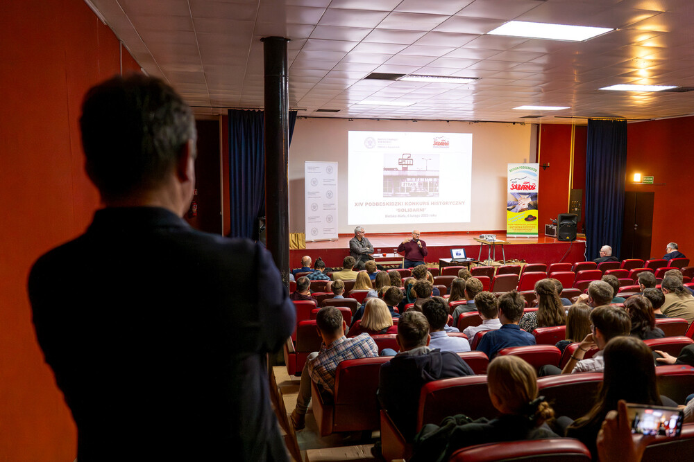 Finał XIV Podbeskidzkiego Konkursu Historycznego „Solidarni” – Bielsko-Biała, 6 luty 2025. Fot.: IPN Krzysztof Łojko